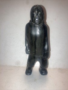 Hand Carved Soapstone Inuit Standing Figure