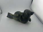 Vintage Inuit Green Stone Basking Seal Carving