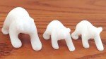Inuit Hand-Carved White Marble Polar Bears Set