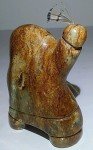 Master Carver Bekoa Inuit Soapstone Dancer Carving