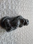 Inuit Soapstone Beaver Mother and Baby Sculpture