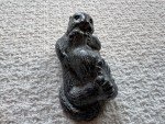 Inuit Soapstone Beaver Mother and Baby Sculpture