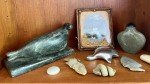 Signed Vintage Inuit Green Stone Seal Carving