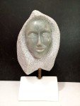 Modern Inuit Eskimo Stone Head Bust Sculpture