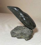 Hand-Carved Inuit Bird Sculpture in Soapstone