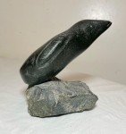 Hand-Carved Inuit Bird Sculpture in Soapstone