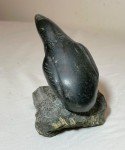 Hand-Carved Inuit Bird Sculpture in Soapstone