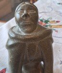 Inuit Stone Carving 'Seated Woman' Artwork