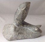 Vintage Inuit Fish Soapstone Carving Sculpture 6