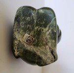 INUIT STONE CARVING - KNEELING WOMAN - JOHNNY KATALUK - CORAL HARBOUR
