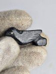 Black Stone Inuit Carved Bird 20th Century Rare!