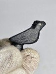 Black Stone Inuit Carved Bird 20th Century Rare!