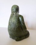 INUIT STONE CARVING - KNEELING WOMAN - JOHNNY KATALUK - CORAL HARBOUR