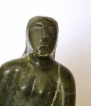INUIT STONE CARVING - KNEELING WOMAN - JOHNNY KATALUK - CORAL HARBOUR