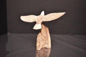 Inuit Eagle Carving from Fossilized Buffalo Bone