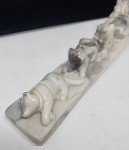 Inuit Sled Dogs Sculpture in Marble - Handmade
