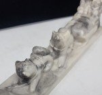 Inuit Sled Dogs Sculpture in Marble - Handmade