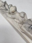 Inuit Sled Dogs Sculpture in Marble - Handmade