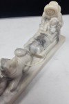 Inuit Sled Dogs Sculpture in Marble - Handmade