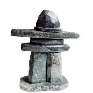 Inukshuk Inuit Stone Carving Figurine, 3.5