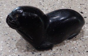 Larger Inuit Stone Seal Carving Art Piece