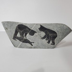 Handmade Eskimo Soapstone Art Sculpture by IVU