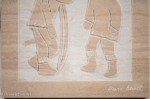 David Bernett Inuit Carving of Hunters in Marble