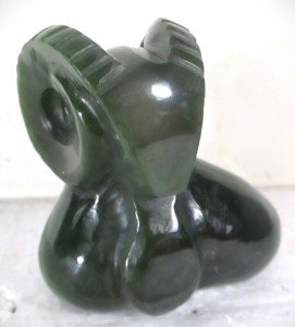 Bighorn Sheep Inuit Carving in Alaskan Jade