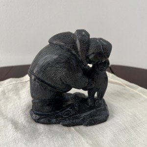 Charming Vintage Inuit Soapstone Art Carving