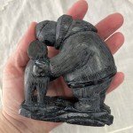Charming Vintage Inuit Soapstone Art Carving