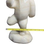Inuit Hand-Carved 14" White Marble Polar Bear