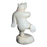 Inuit Hand-Carved 14" White Marble Polar Bear