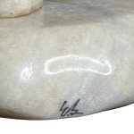 Inuit Hand-Carved 14" White Marble Polar Bear
