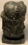 Vintage Inuit Soapstone Couple Carving
