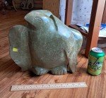 Inuit Stone Carving: Hunter with Animals Figure