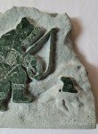 Elegant Green Marble Inuit Hunter Sculpture