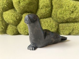Inuit Soapstone Seal Carving - Vintage Collectible