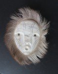 Inuit Carved Face Mask Art Piece