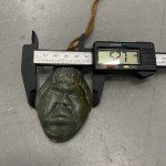 Large Vintage Inuit Soapstone Pendant - Boys Face