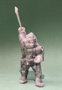 Inuit Soapstone Seal Hunter Sculpture, 4