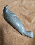 Hand-Carved Inuit Stone Seal Figure