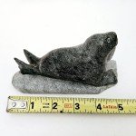 Soapstone Walrus Sculpture by Lucassie Qumaluk