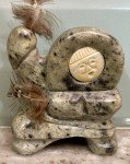Antique Marble Inuit Lady Carving - 10 Ounce