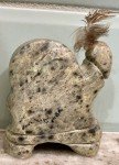 Antique Marble Inuit Lady Carving - 10 Ounce