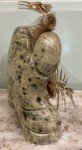 Antique Marble Inuit Lady Carving - 10 Ounce