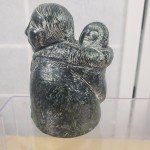 Inuit Mother & Child Stone Carving Sculpture