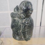 Inuit Mother & Child Stone Carving Sculpture