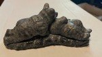 Two Bear Soapstone Carving - Canadian Inuit Art