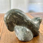 Signed 7” Inuit Soapstone Seal Sculpture
