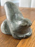 Signed 7” Inuit Soapstone Seal Sculpture